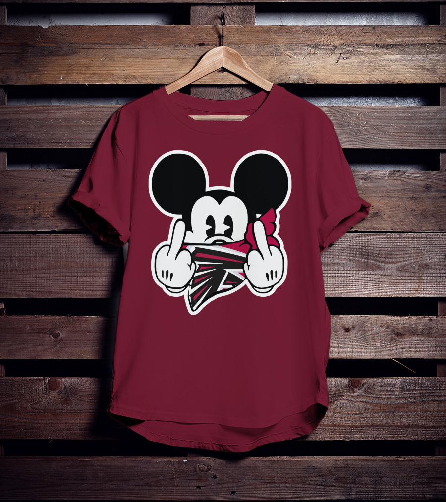 Atlanta Falcons Mickey Mouse Bandana Gesture T-Shirt