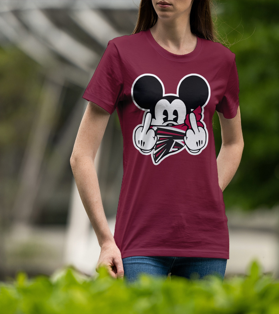 Atlanta Falcons Mickey Mouse Bandana Gesture T-Shirt