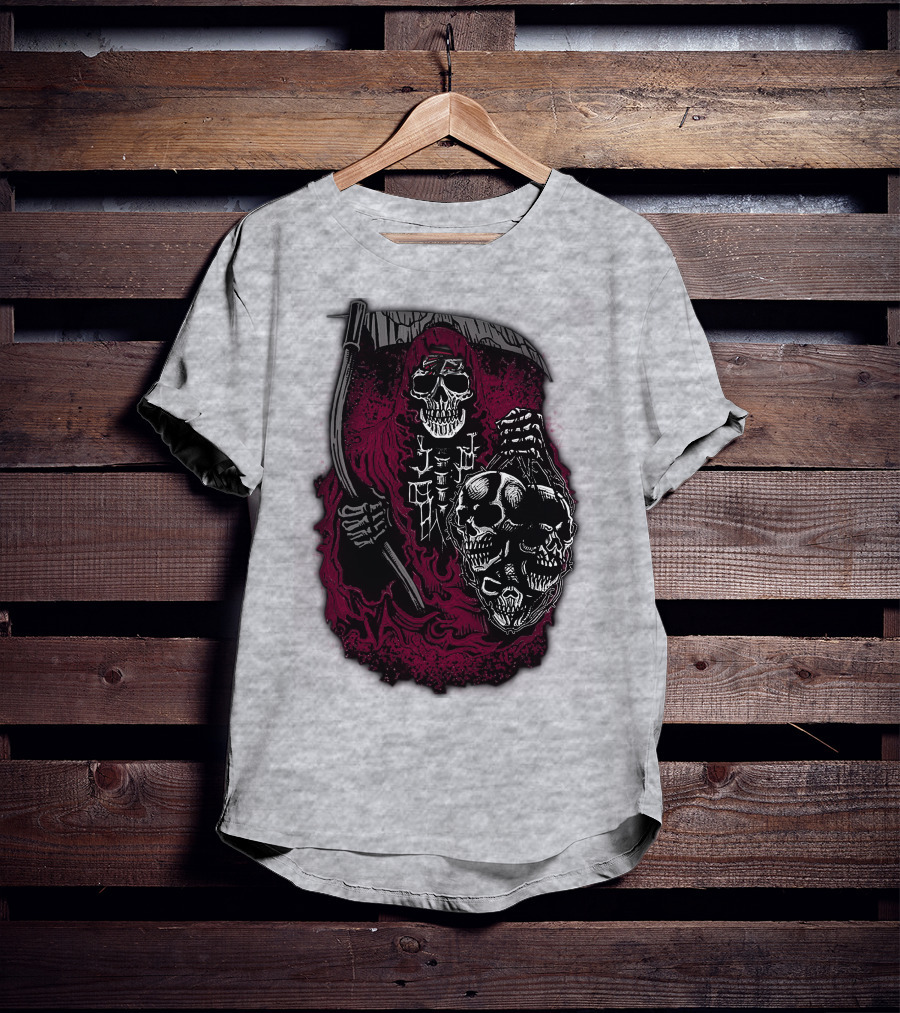 Atlanta Falcons 03 Grim Reaper Skull T-Shirt