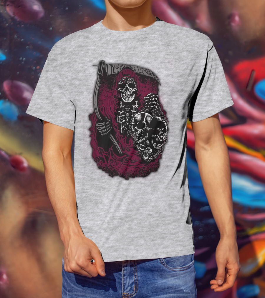 Atlanta Falcons 03 Grim Reaper Skull T-Shirt