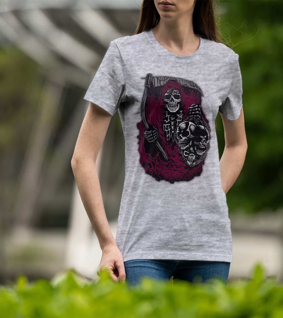 Atlanta Falcons 03 Grim Reaper Skull T-Shirt