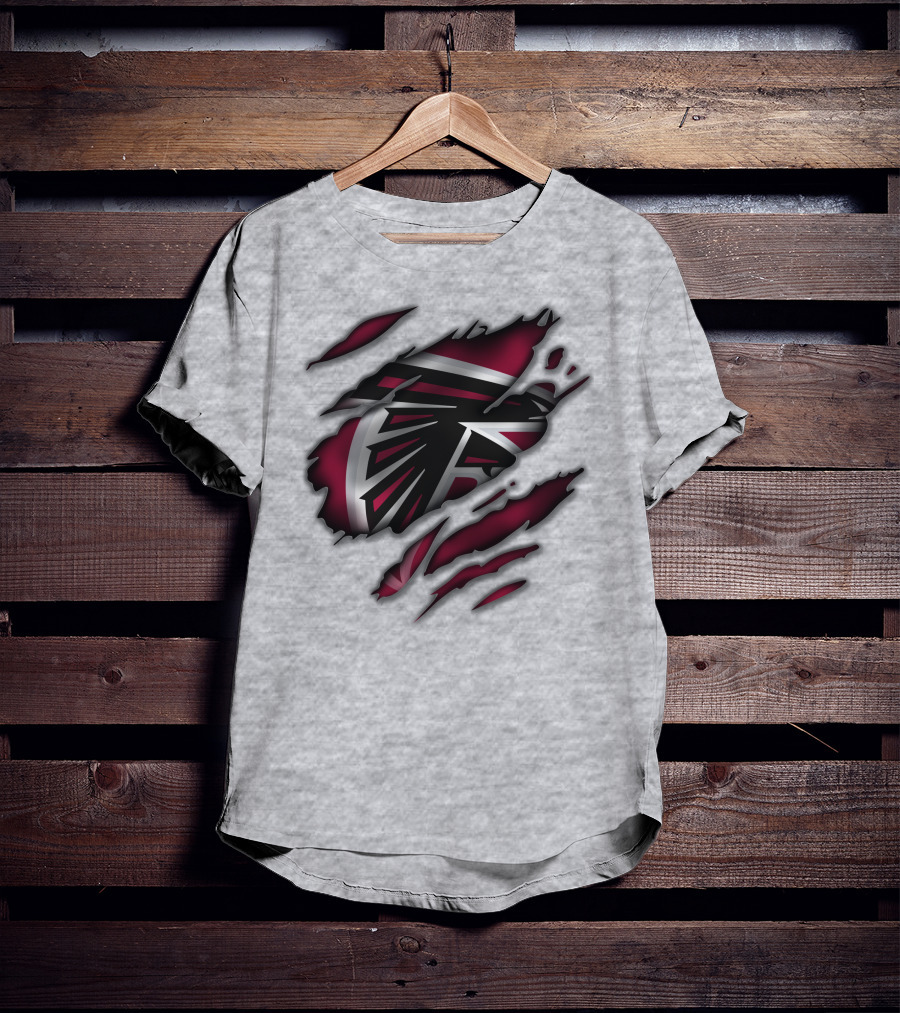 Atlanta Falcons Logo Claw Marks T-Shirt