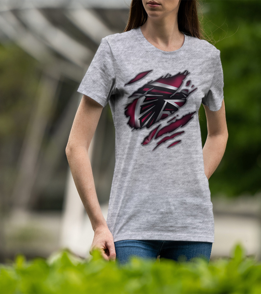 Atlanta Falcons Logo Claw Marks T-Shirt