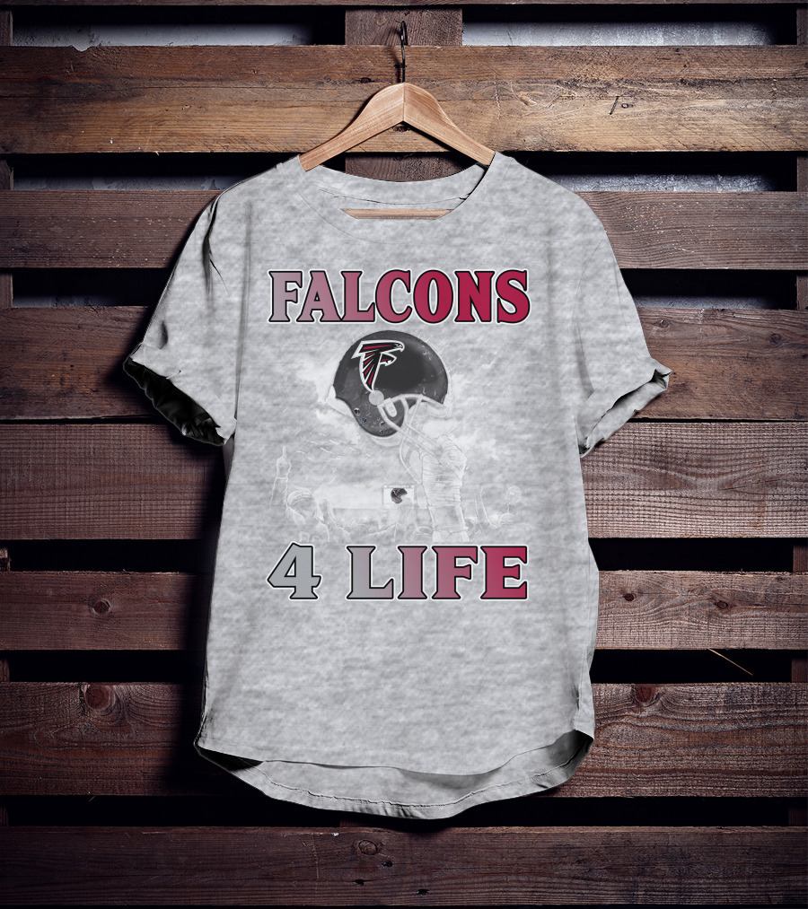 Falcons 4 Life Atlanta Falcons Helmet Team Spirit T-Shirt