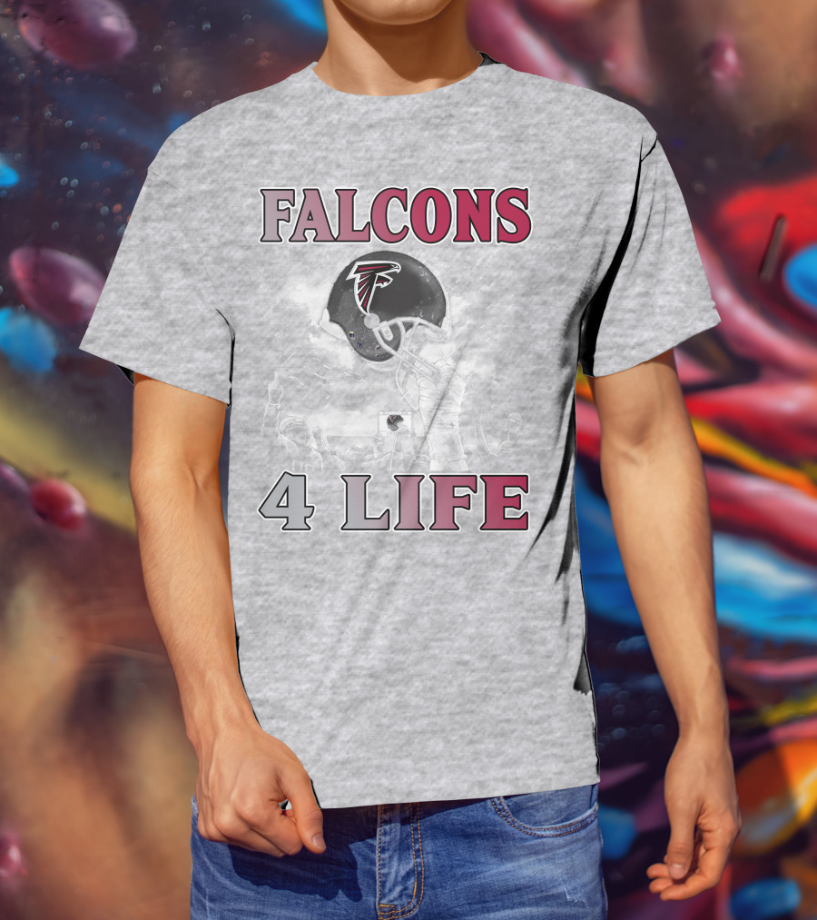 Falcons 4 Life Atlanta Falcons Helmet Team Spirit T-Shirt