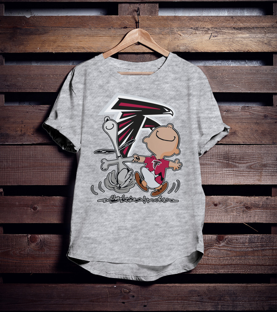 Atlanta Falcons Snoopy Dance Nfl Fan Artwork T-Shirt