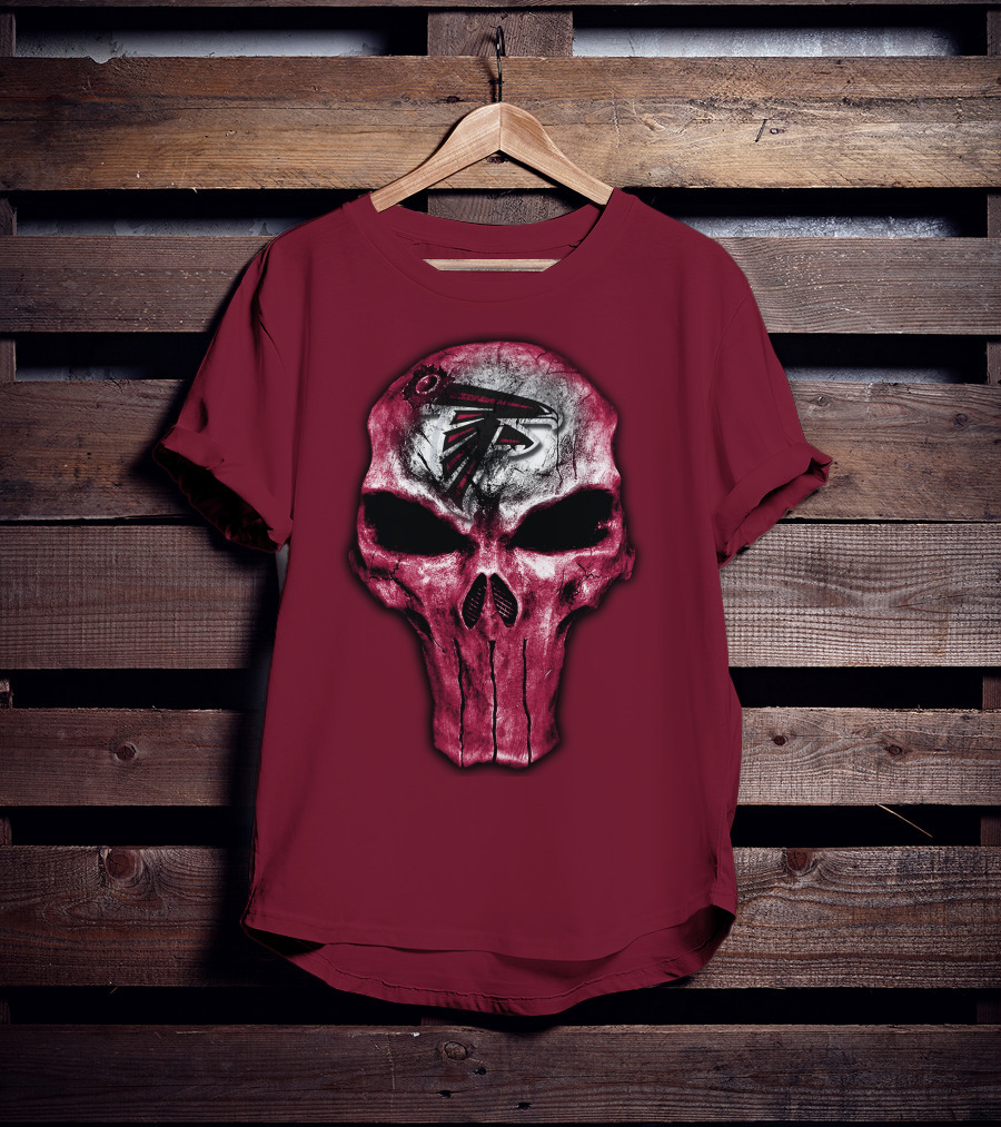 Atlanta Falcons Skull Logo Design 52 T-Shirt