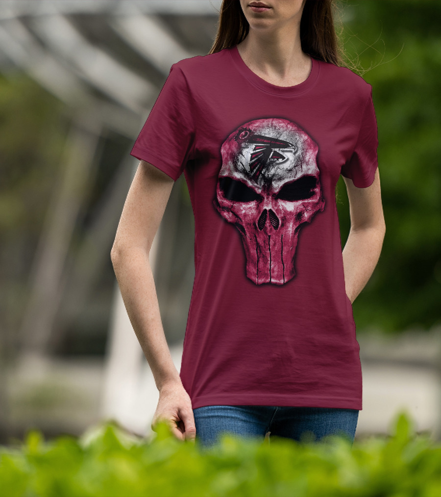 Atlanta Falcons Skull Logo Design 52 T-Shirt