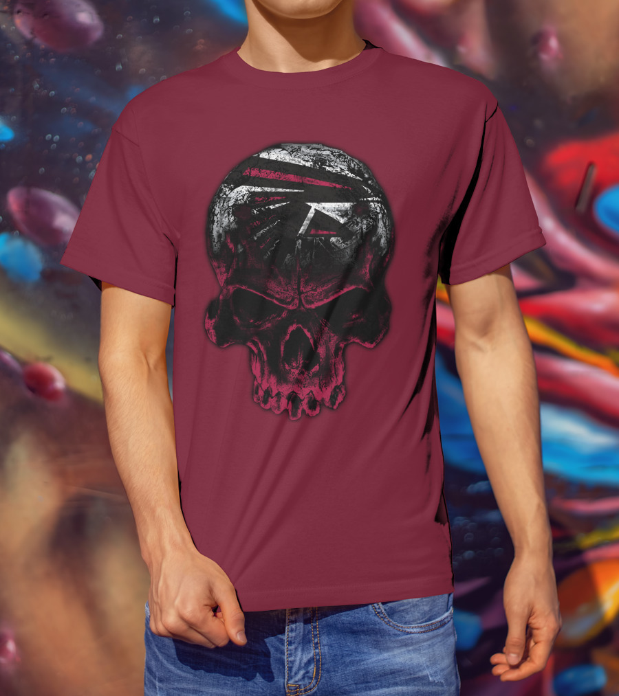 Atlanta Falcons Skull Emblem 67 T-Shirt