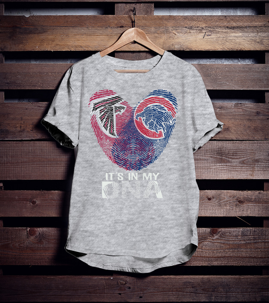 Atlanta Falcons Chicago Cubs It's In My Dna T-Shirt