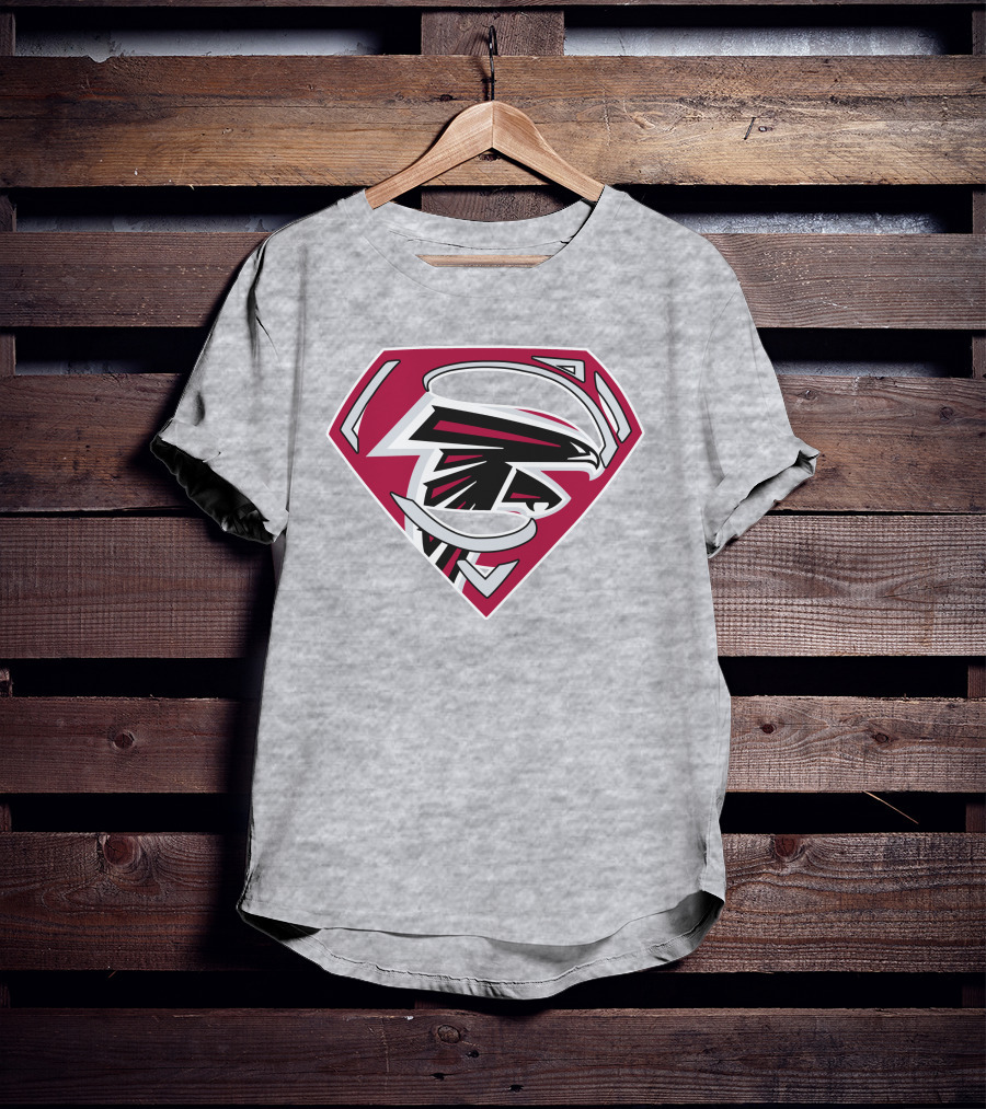 Atlanta Falcons 89 Superhero Shield T-Shirt