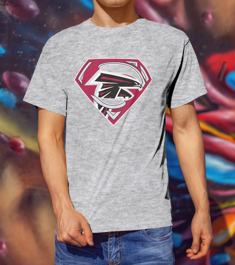 Atlanta Falcons 89 Superhero Shield T-Shirt