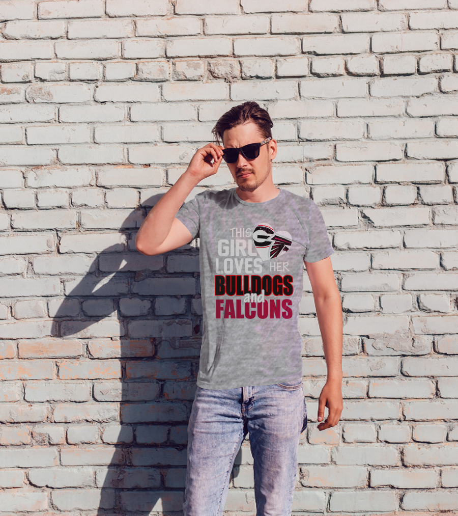 This Girl Loves Her Bulldogs And Falcons T-Shirt