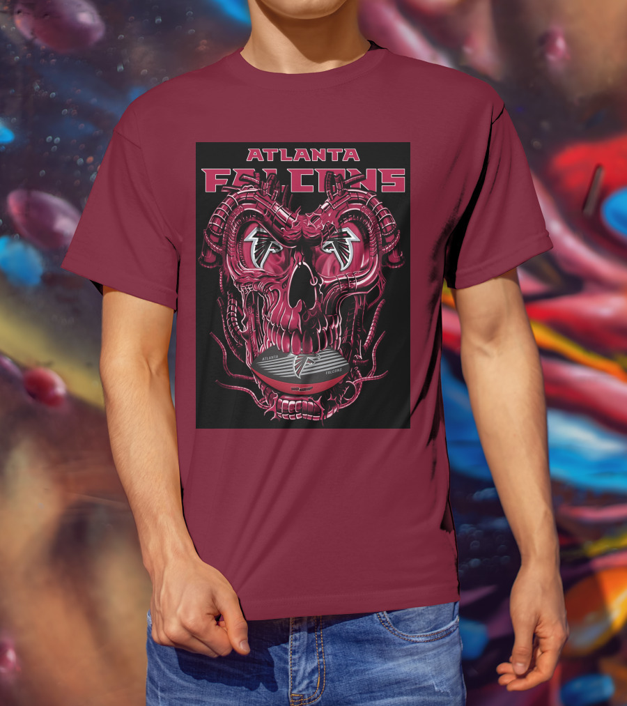 Atlanta Falcons Dragonskull Helmet T-Shirt