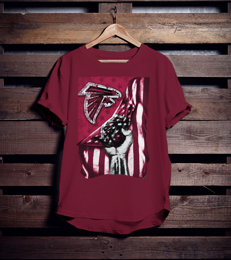 Atlanta Falcons American Flag Pride Banner T-Shirt