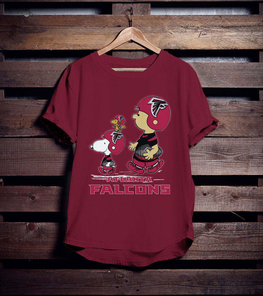 Atlanta Falcons Snpfootball Peanuts Characters T-Shirt
