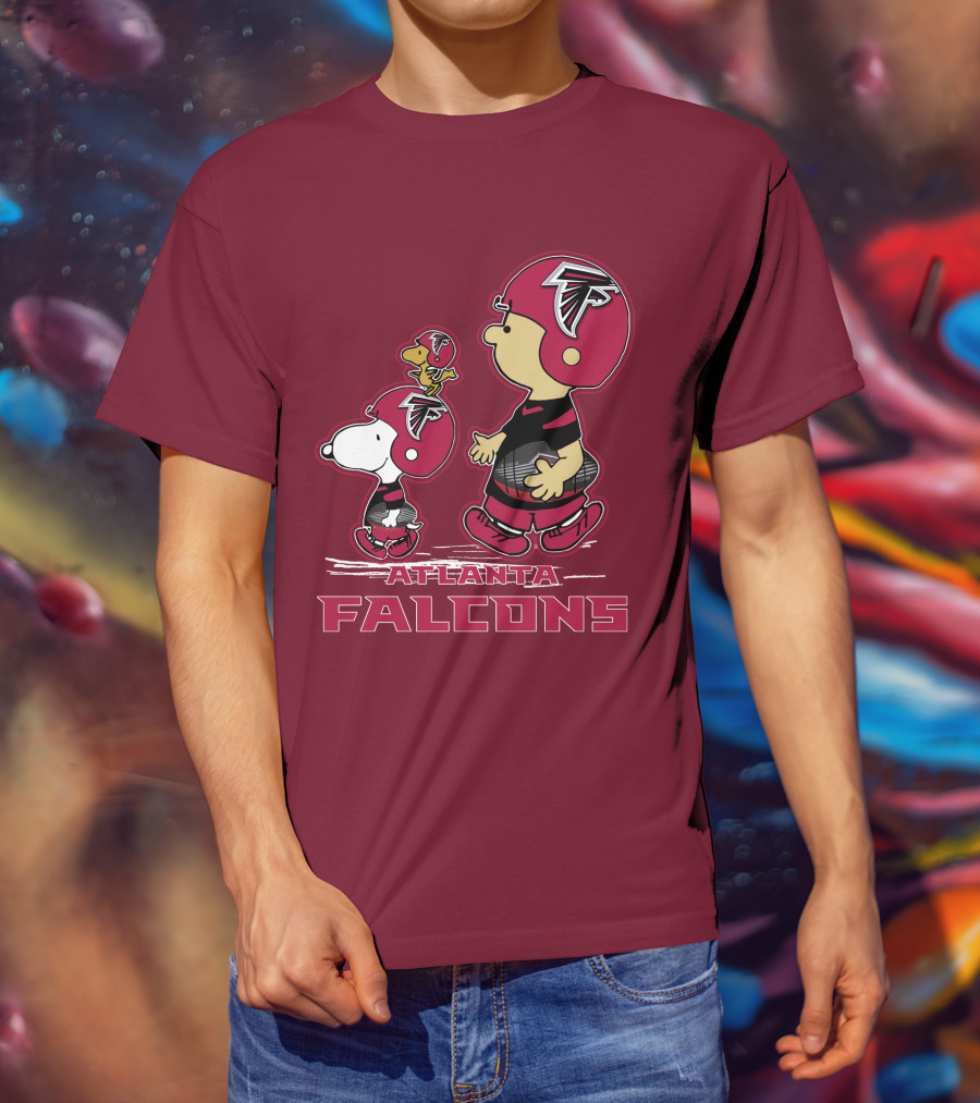 Atlanta Falcons Snpfootball Peanuts Characters T-Shirt