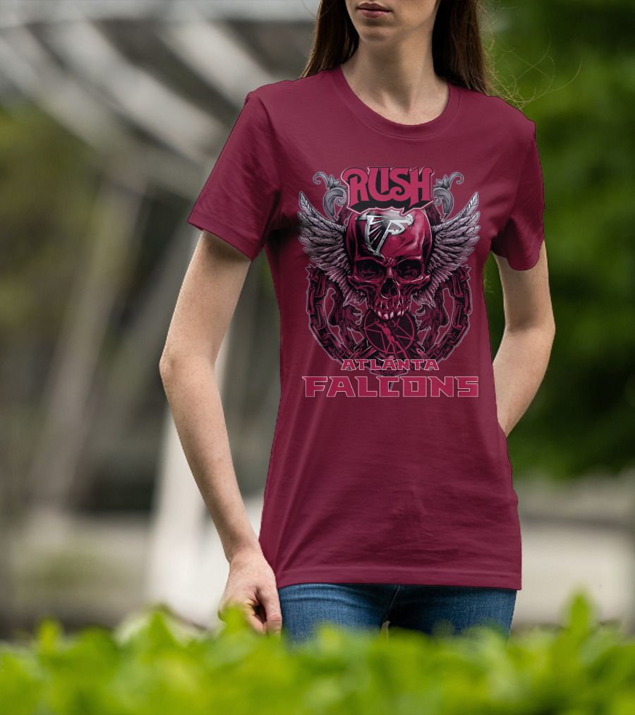 Rush Atlanta Falcons Skull Wings T-Shirt