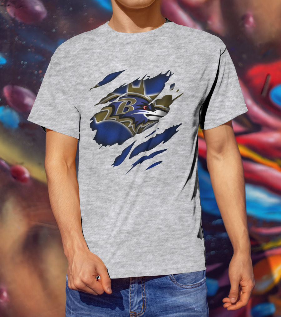 Baltimore Ravens Logo On T-Shirt