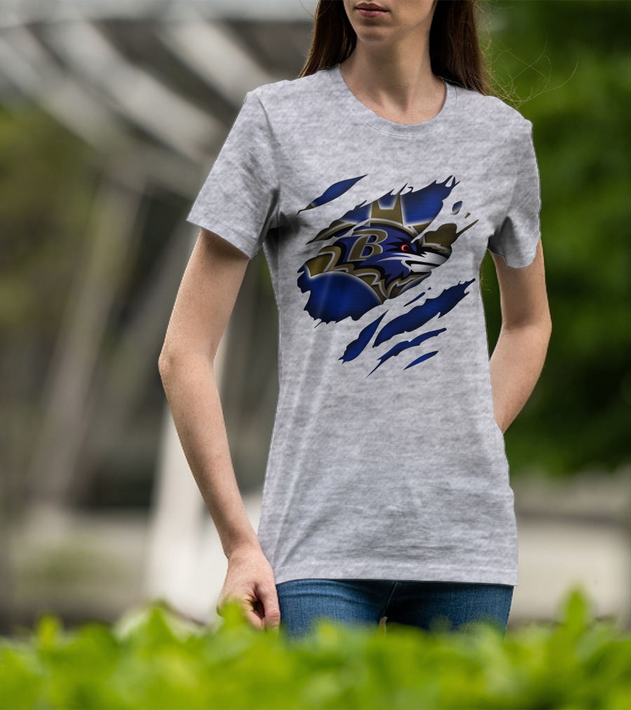 Baltimore Ravens Logo On T-Shirt