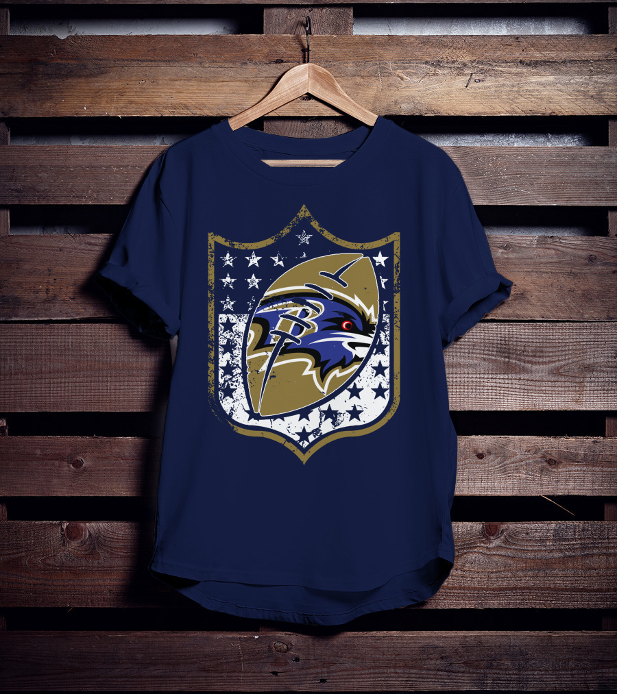 Baltimore Ravens 45 Stars Shield T-Shirt