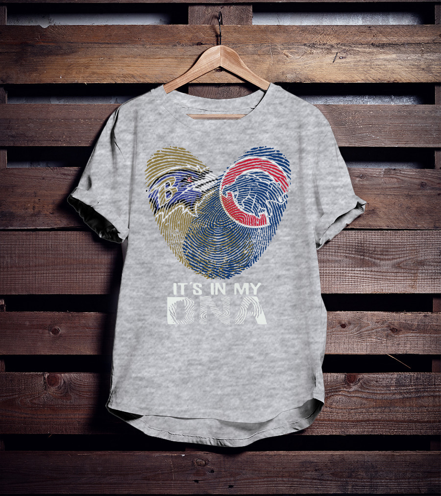 Baltimore Ravens Chicago Cubs It's In My Dna T-Shirt