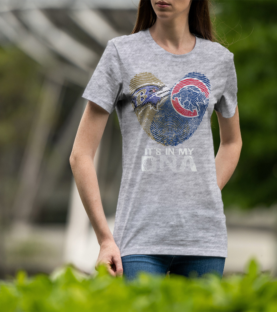 Baltimore Ravens Chicago Cubs It's In My Dna T-Shirt