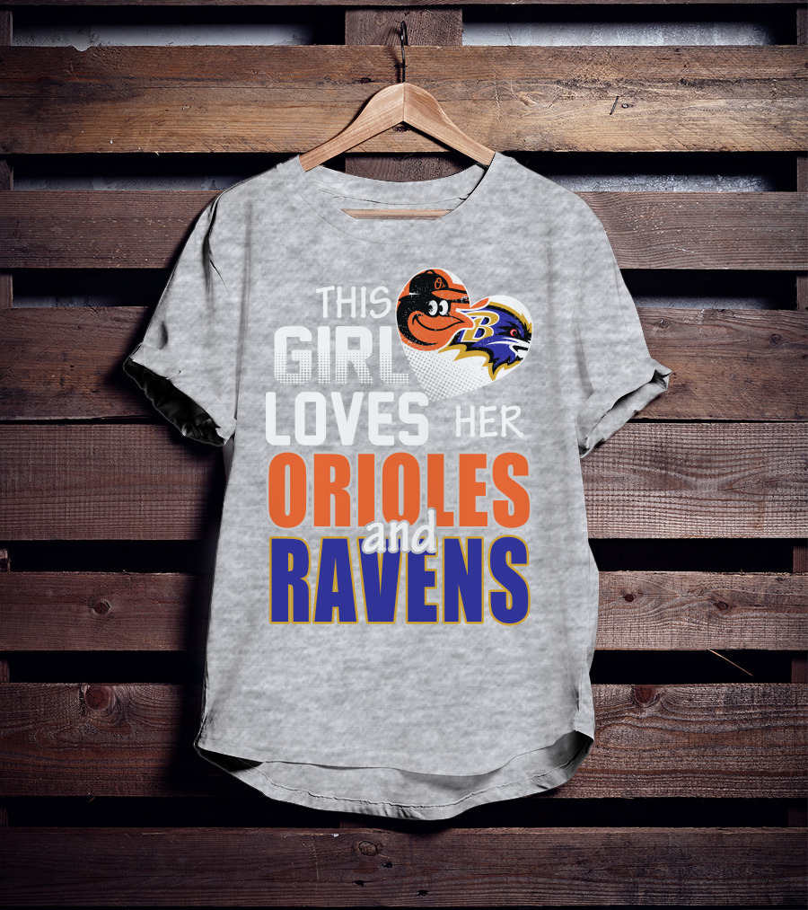 This Girl Loves Her Orioles And Ravens T-Shirt