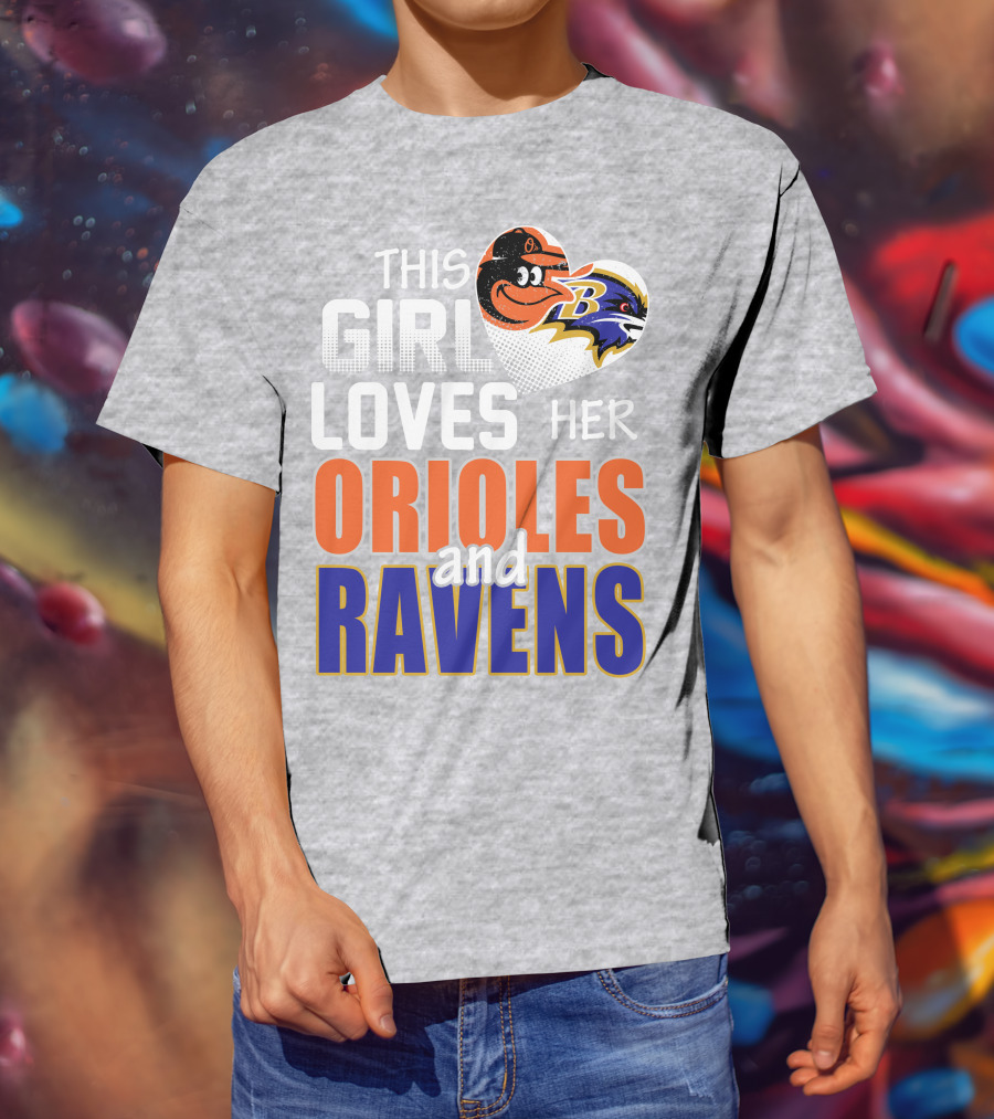 This Girl Loves Her Orioles And Ravens T-Shirt