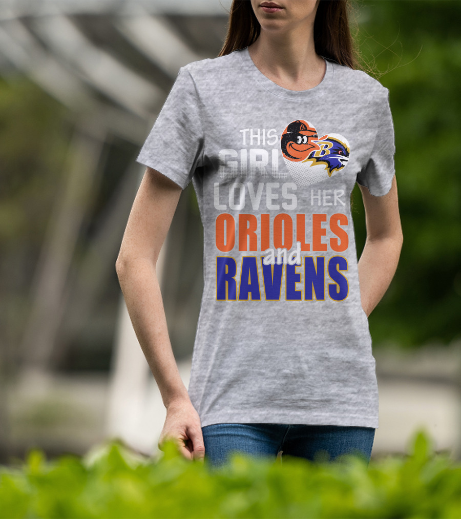 This Girl Loves Her Orioles And Ravens T-Shirt