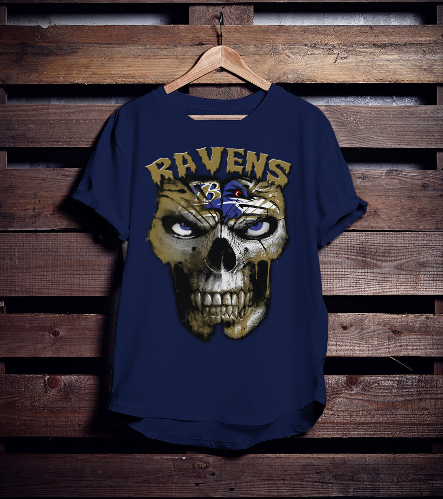 Ravens Baltimore Skull B Logo T-Shirt