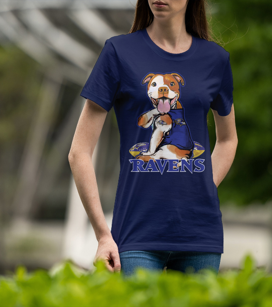 Pittbull Ravens Baltimore Football Team Spirit T-Shirt
