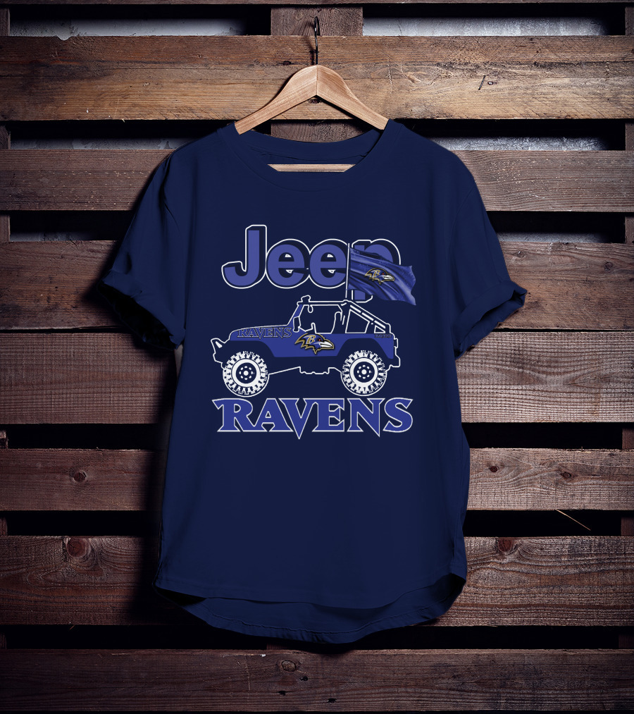 Jeep Ravens Baltimore Football Fan T-Shirt