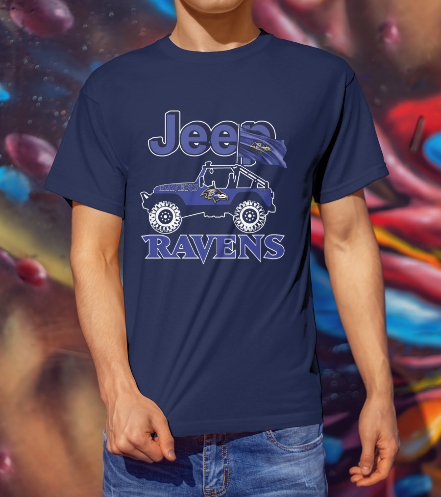 Jeep Ravens Baltimore Football Fan T-Shirt