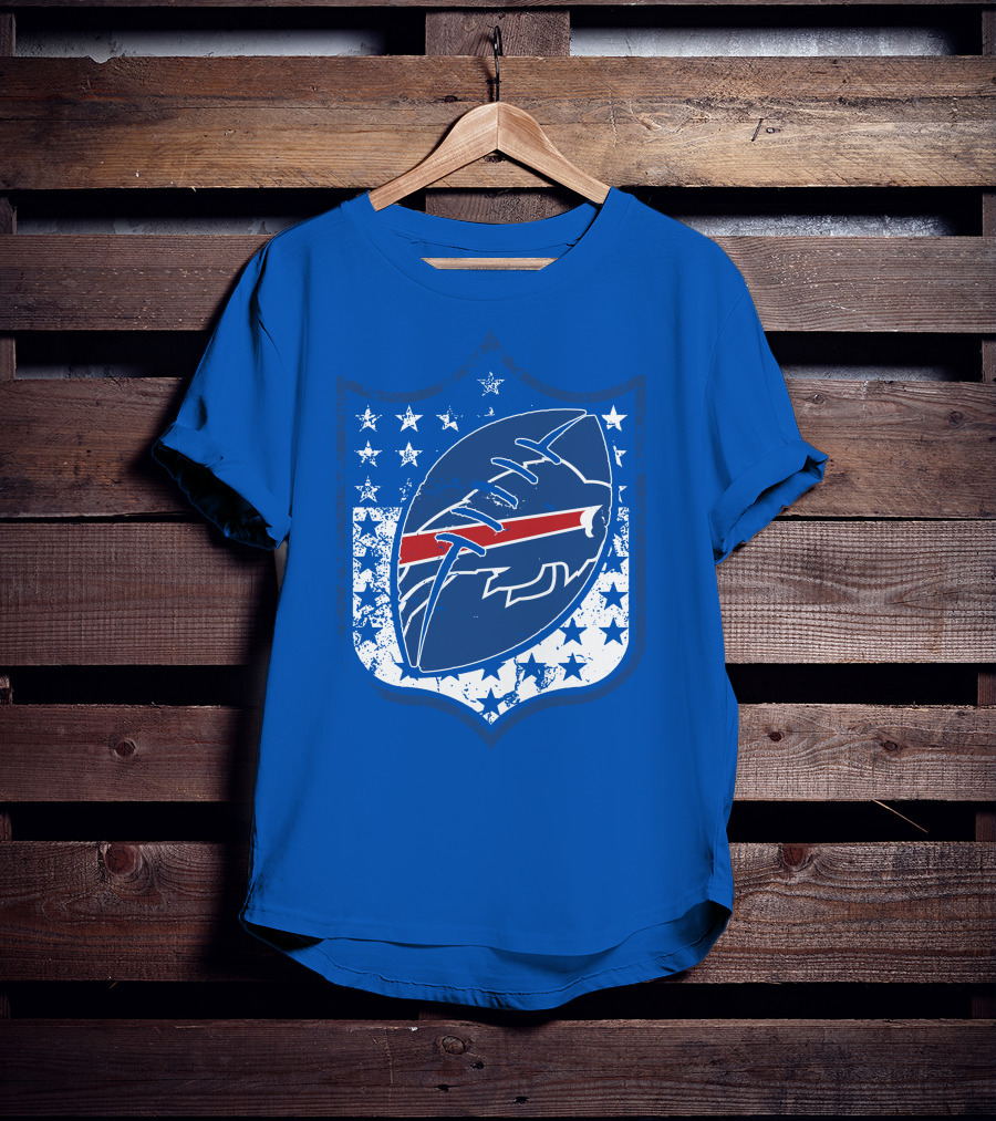 Buffalo Bills Nfl Team Shield Stars And Stripes T-Shirt