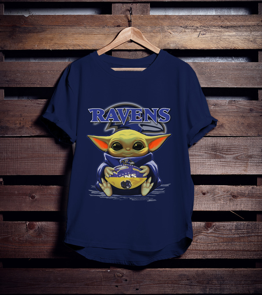 Yoda Ravens Football Baltimore Nfl Baby Character T-Shirt