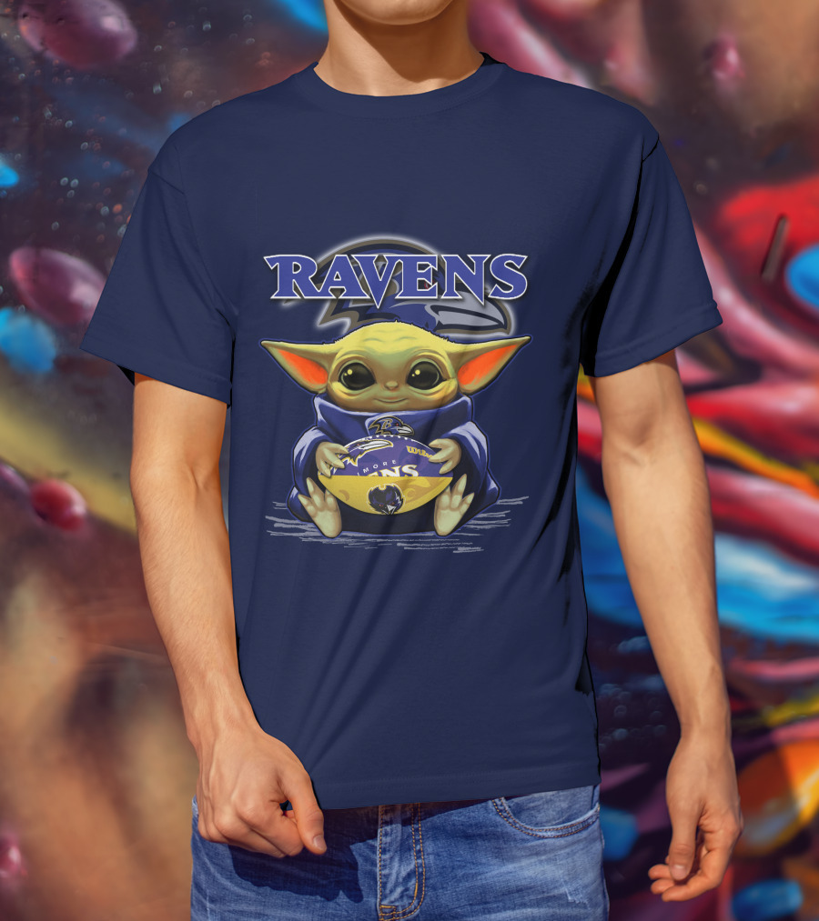 Yoda Ravens Football Baltimore Nfl Baby Character T-Shirt