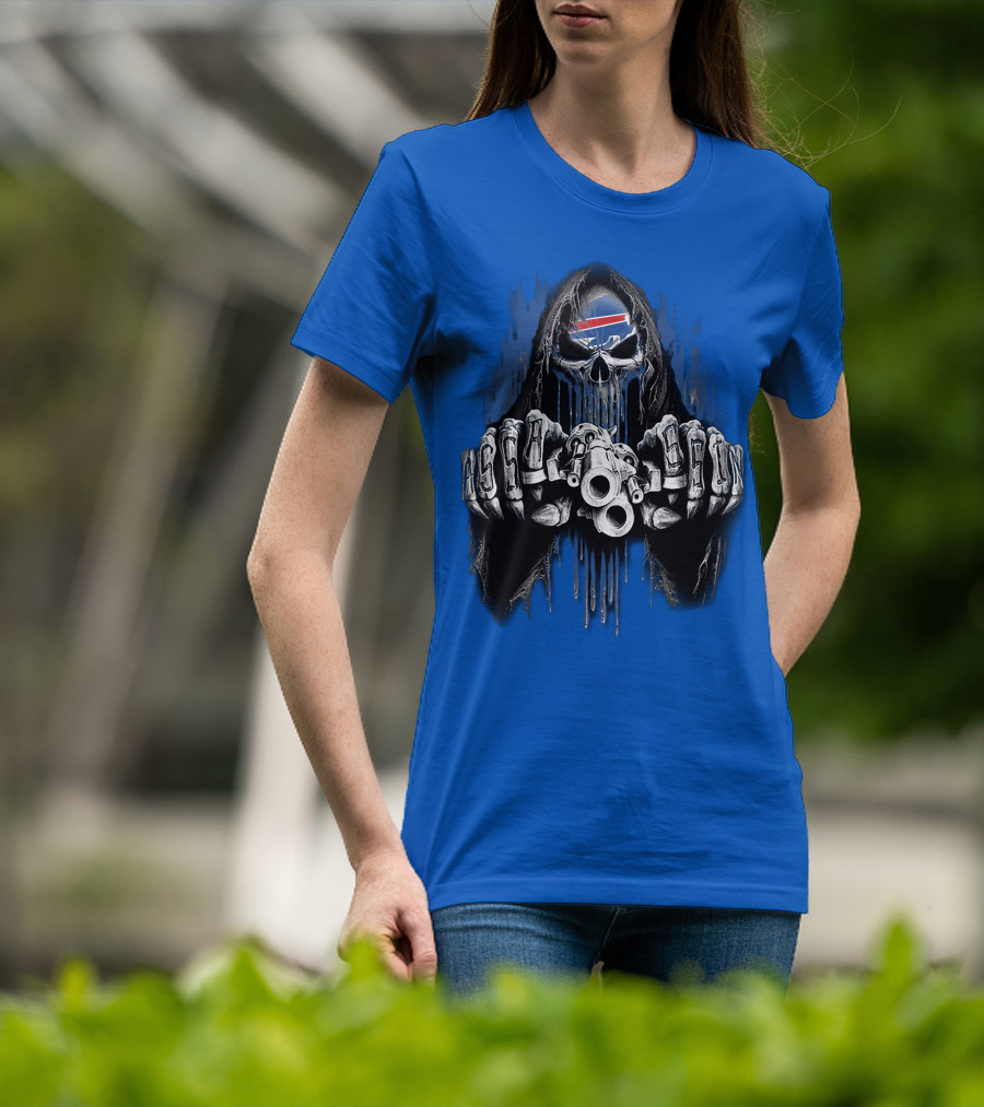 Buffalo Bills Mafia Grim Reaper Gunslinger T-Shirt