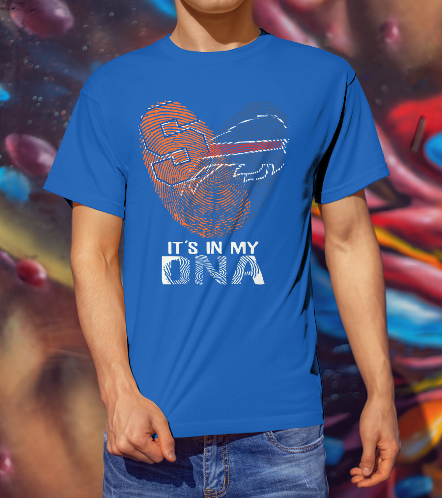 Buffalo Bills It's In My Dna Fingerprint Heart T-Shirt