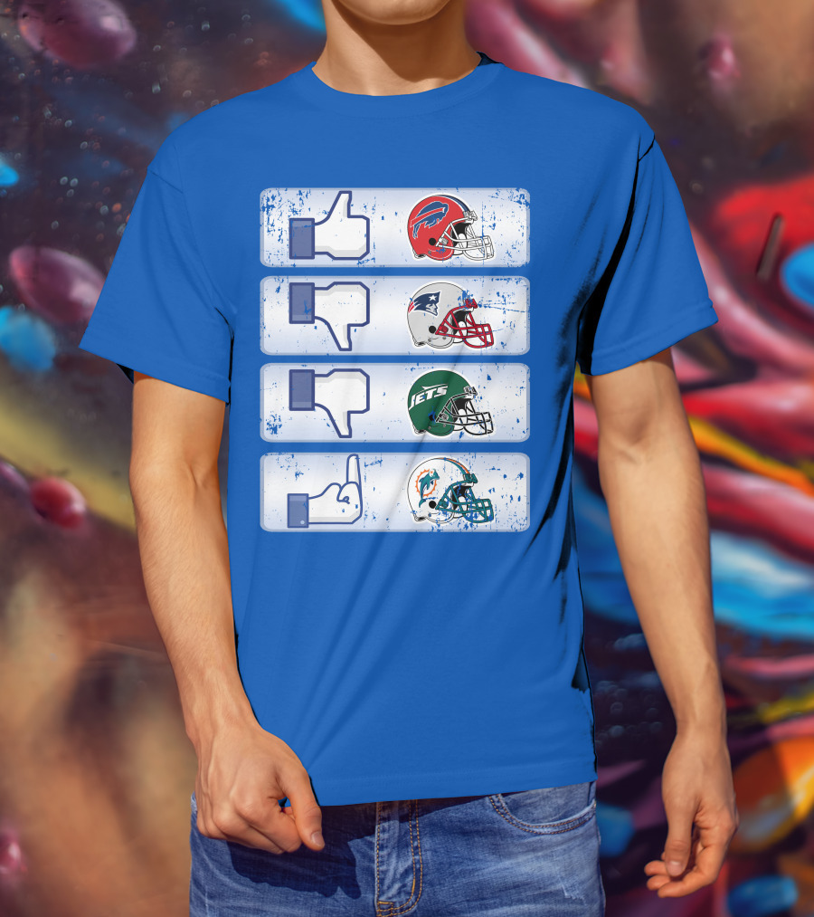 Buffalo Bills 72 Thumbs Up Patriots Jets Dolphins Dislike T-Shirt