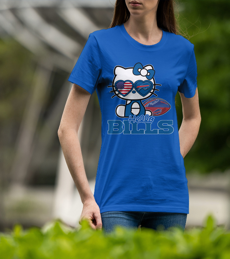 Hello Bills Buffalo American Football Kitty T-Shirt