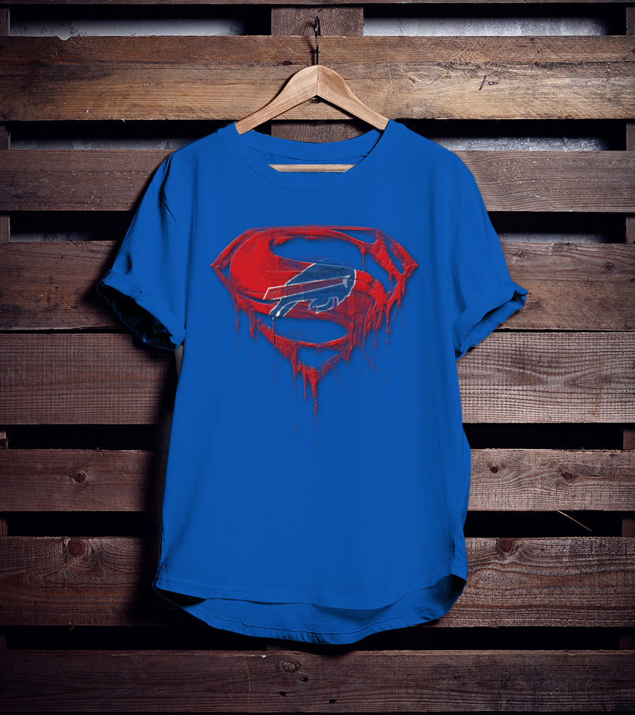 Buffalo Bills Superman Logo Fusion T-Shirt