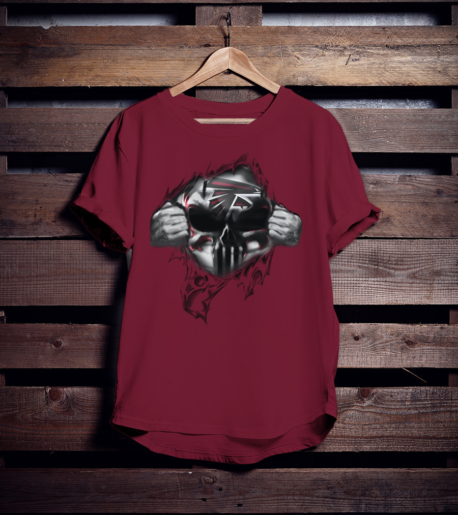 Atlanta Falcons 61 Skull Logo Football Fan T-Shirt
