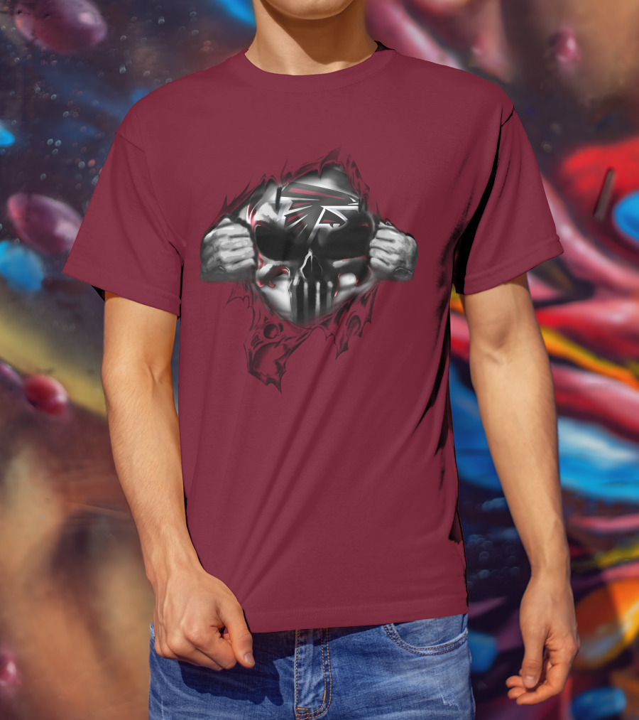Atlanta Falcons 61 Skull Logo Football Fan T-Shirt