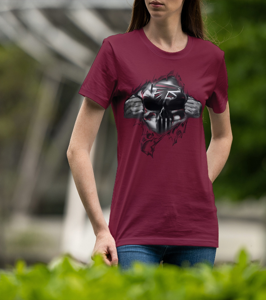 Atlanta Falcons 61 Skull Logo Football Fan T-Shirt