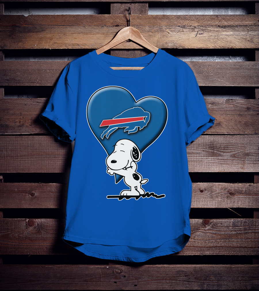 Snoopy Hugging Heart Buffalo Bills T-Shirt