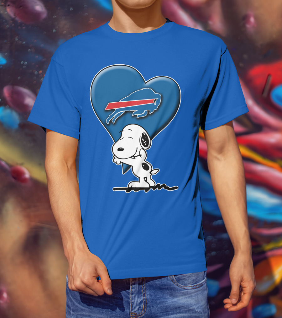 Snoopy Hugging Heart Buffalo Bills T-Shirt