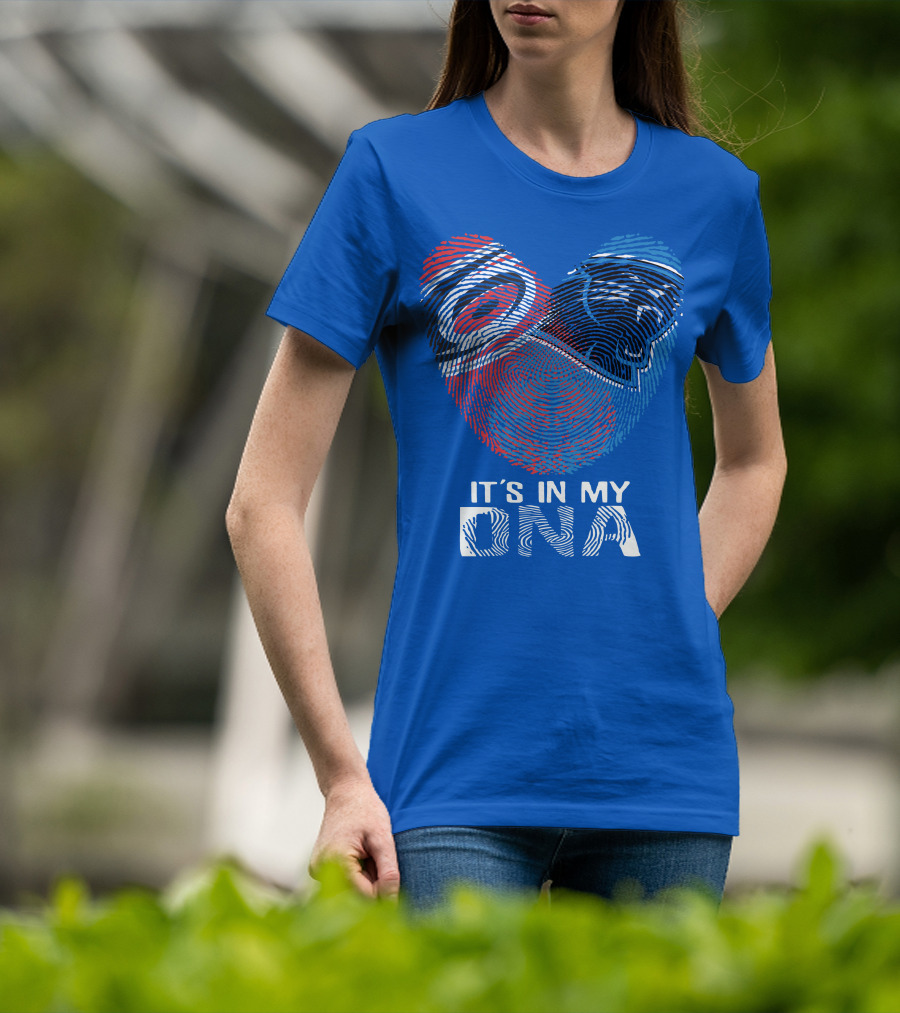 Carolina Panthers 15 It's In My Dna Fingerprint Heart T-Shirt
