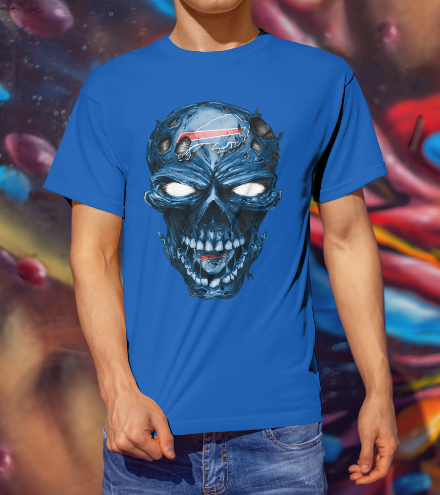 Buffalo Bills Skull Logo Horror T-Shirt