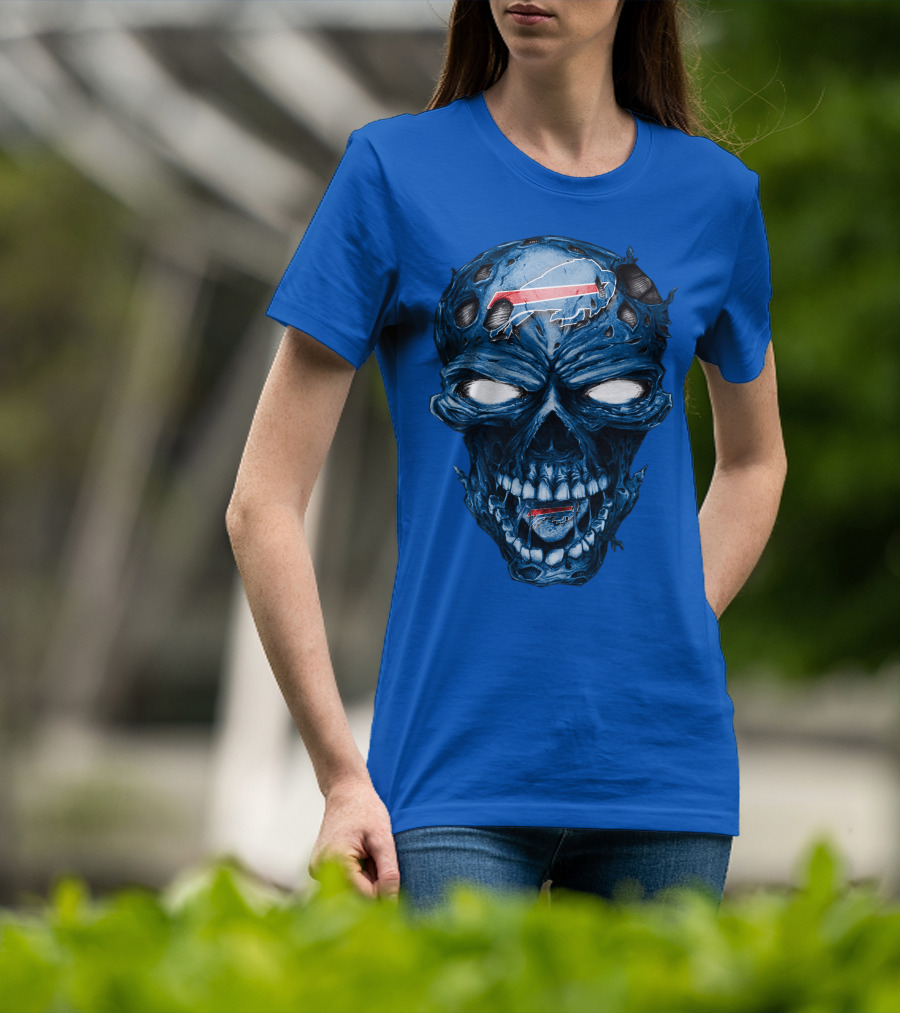 Buffalo Bills Skull Logo Horror T-Shirt
